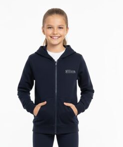 Campera frizada unisex azul