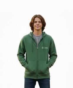Campera frizada unisex verde